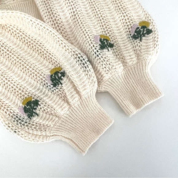 Aritzia Wilfred Le Fou Polka Embroidered Sweater Cardigan - Picture 9 of 11
